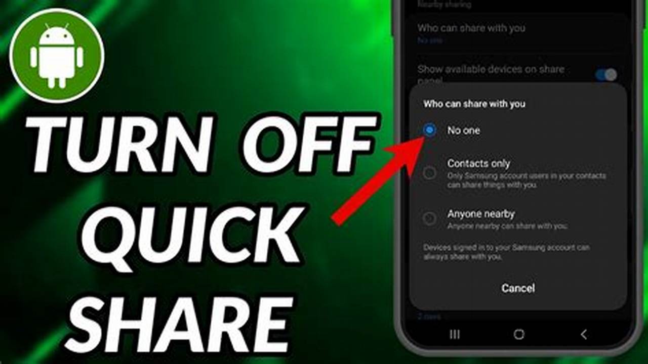 How To Turn Off Quick Share