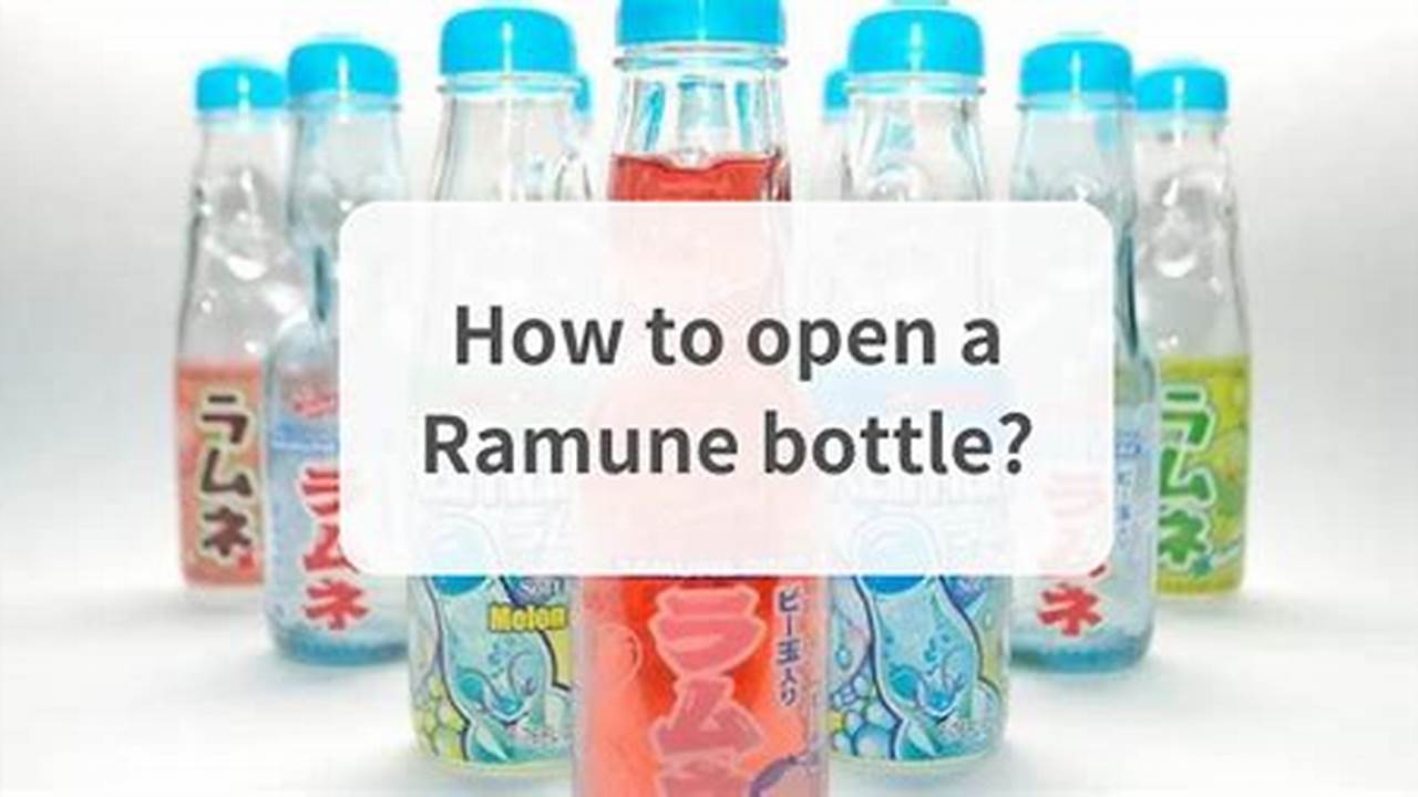 Carbonated Ramune Drink How To Open