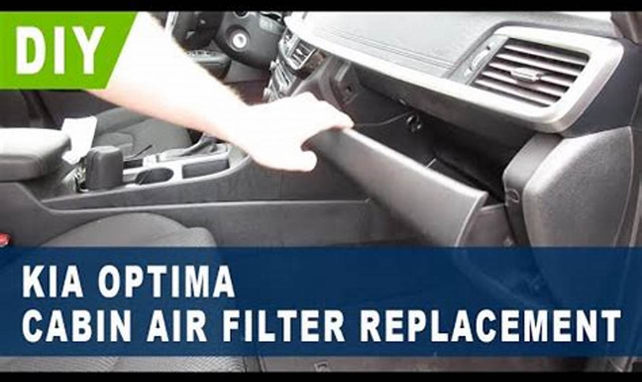 2016 Kia Optima Cabin Air Filter: A Comprehensive Guide to Replacement