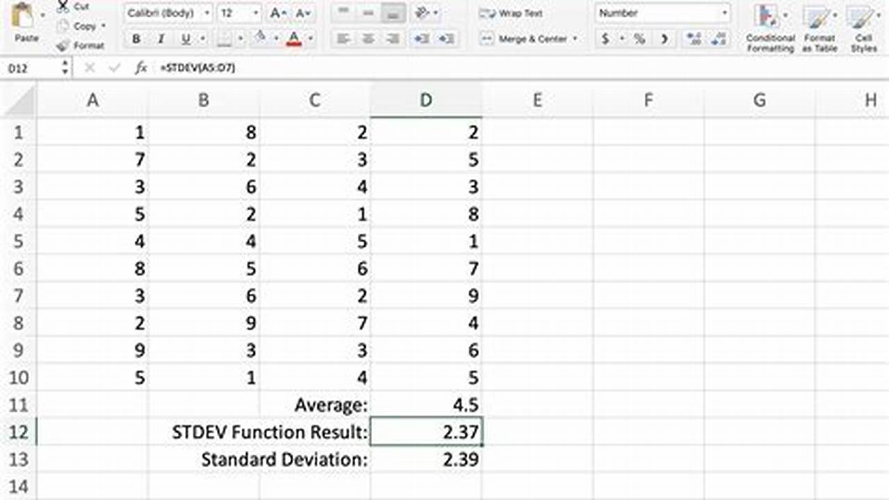 How to Calculate Standard Deviation in Excel: A Comprehensive Guide