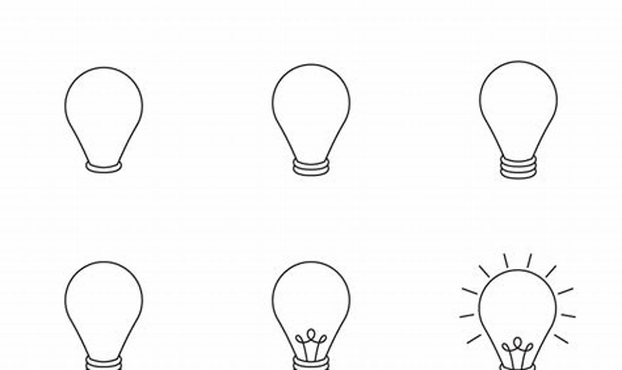 Easy Step-by-Step Guide to Drawing a Light Bulb in the Days of Yore