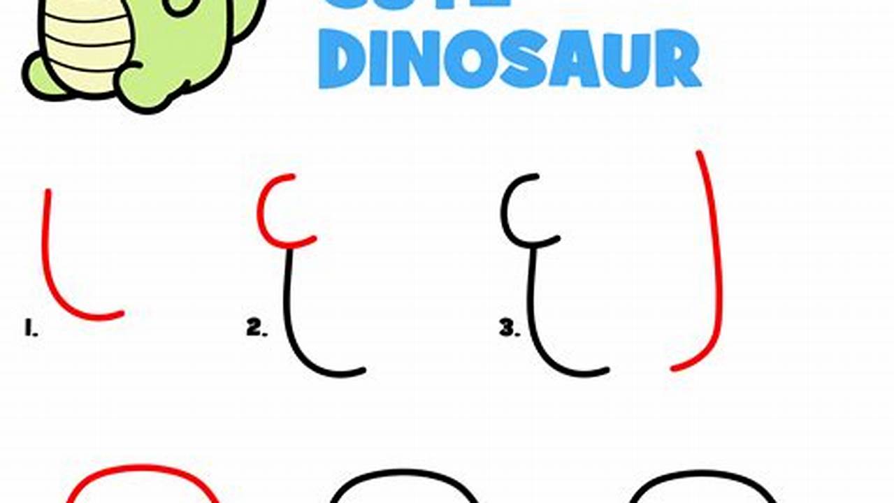Cute Drawing How To Dinosaur