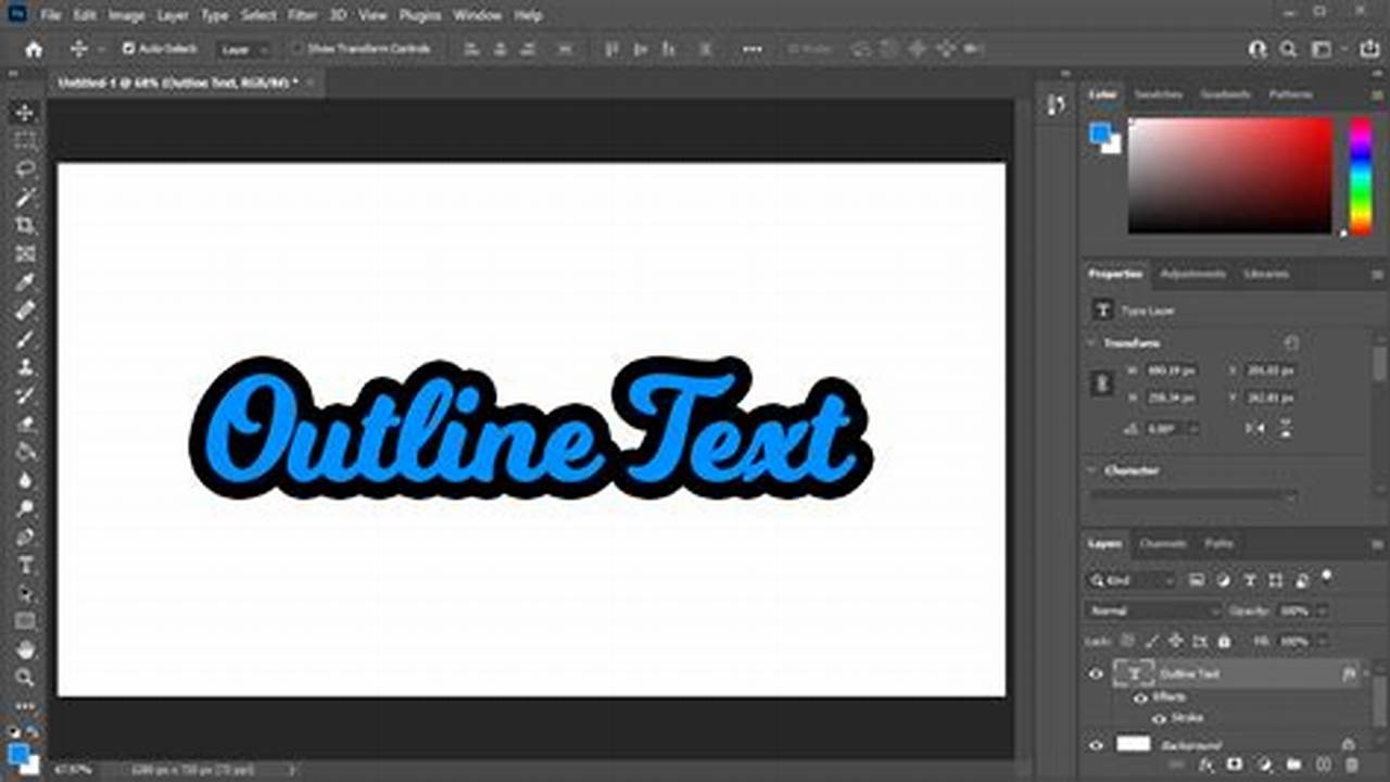 Learn How To Easily Isolate and View Only Stroke of Text in Photoshop