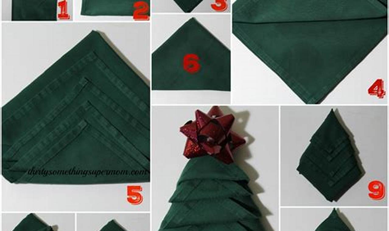 A Festive Touch: How To Transform Napkins Into Christmas Trees for Your Holiday Table