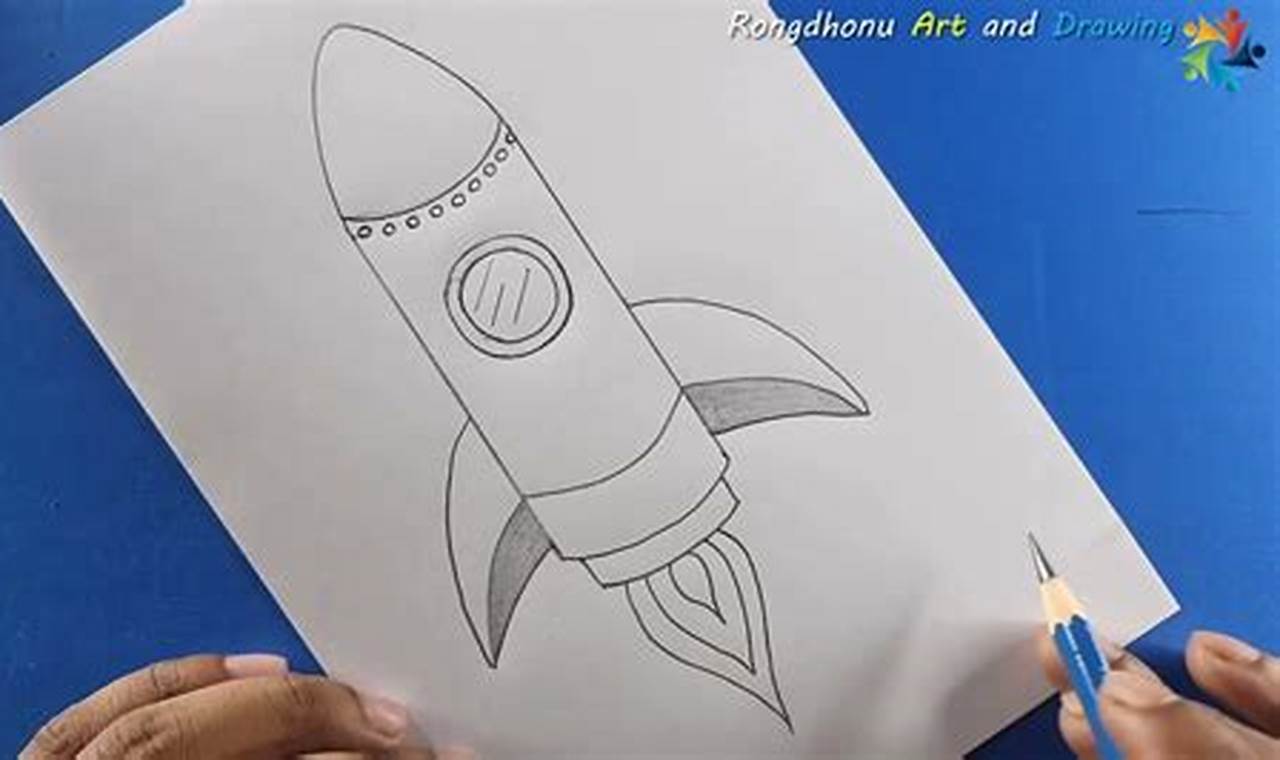 How To Draw A Rocket Burning Gas In Few Simple Steps - Easy Guide To Follow