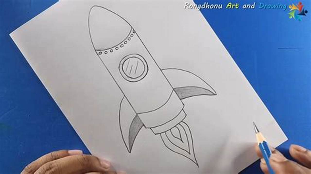 How To Draw A Rocket Burning Gas