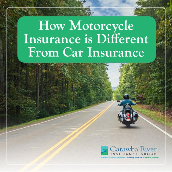 Motorcycle insurance vs car insurance