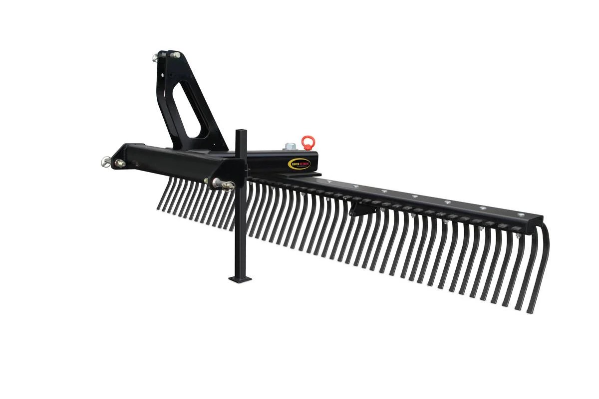 How to adapt 3 pt lawn rake to my bucket