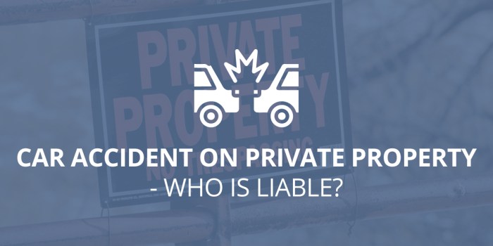Does car insurance cover accidents on private property
