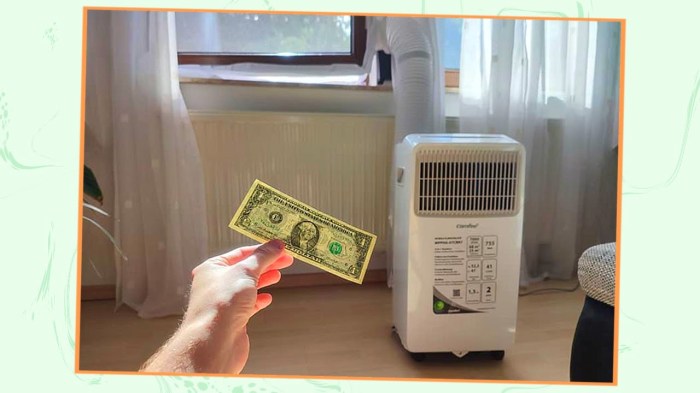 How much does a portable aircon cost to run