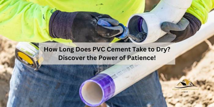 How long does it take for pvc glue to dry