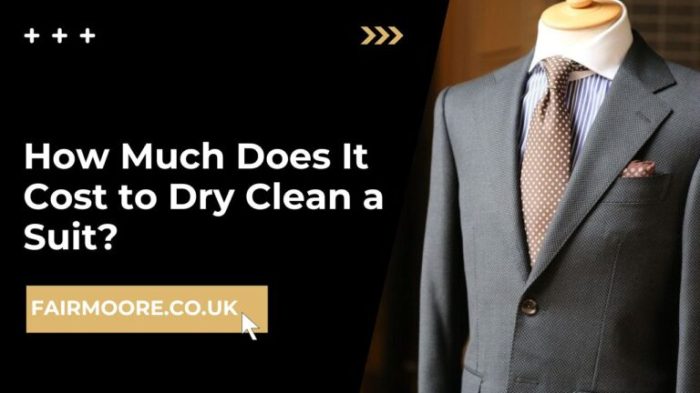 How much to dry clean a suit