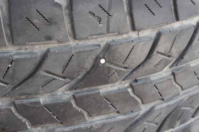 Does car insurance cover nail in tire