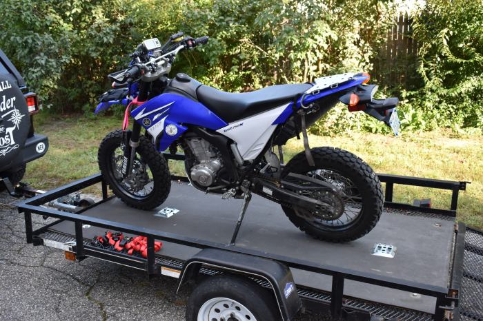 How to trailer a motorcycle with tie downs