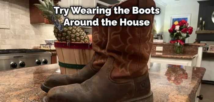 How to stretch out cowgirl boots