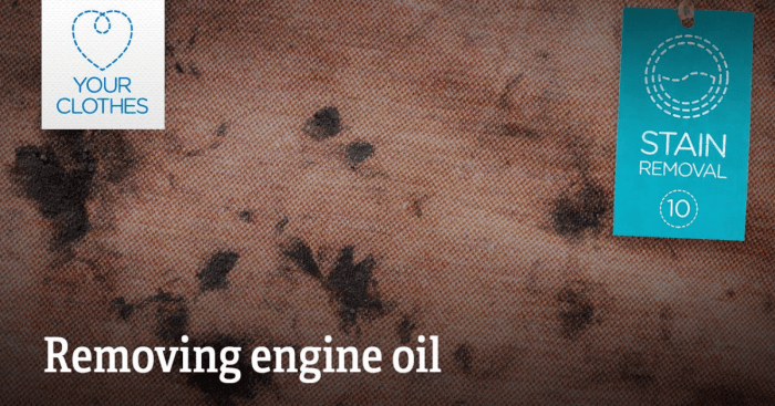 How to get hydraulic oil out of clothes