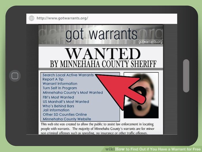 Warrant if arrest have out find wikihow step