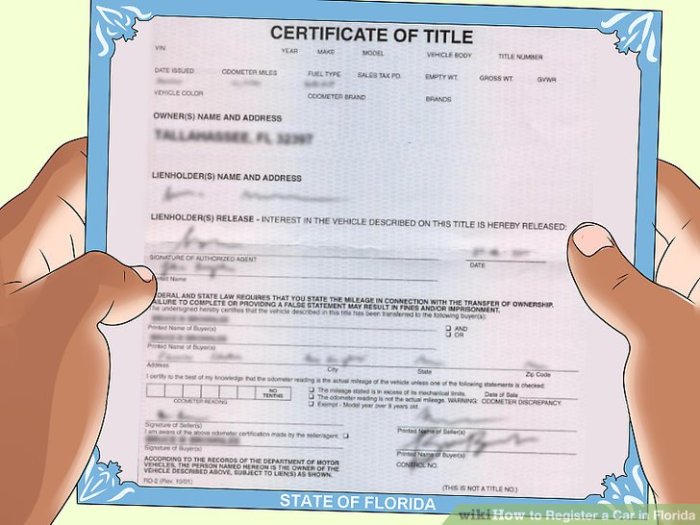 Do you need insurance to register a car in florida