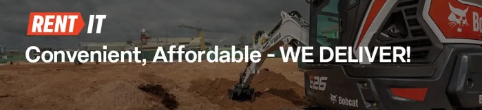 Bobcat rental skid mini steer How much is it to rent a bobcat