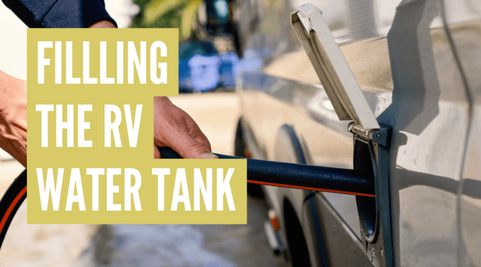 How to fill travel trailer water tank