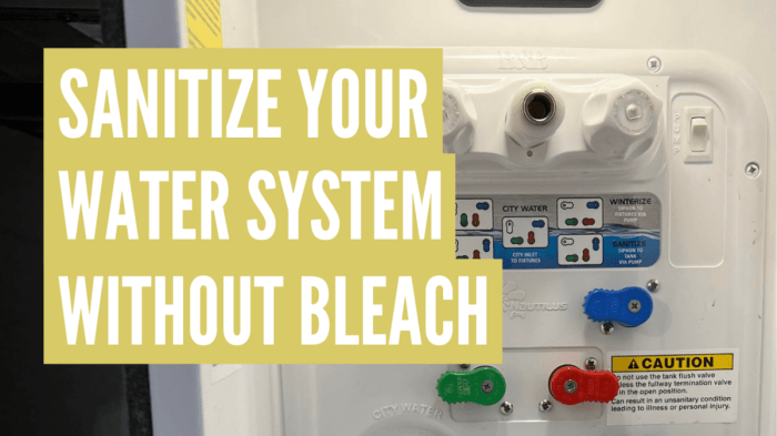 How to sanitize rv fresh water tank