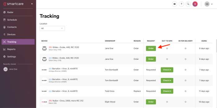 How to change order of remote devices on trackview