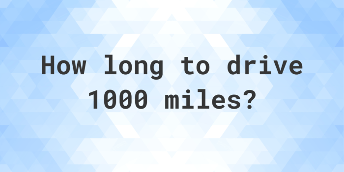 How long does it take to drive 700 miles