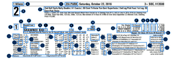 Performances racebook betonline How to read a horse racing program