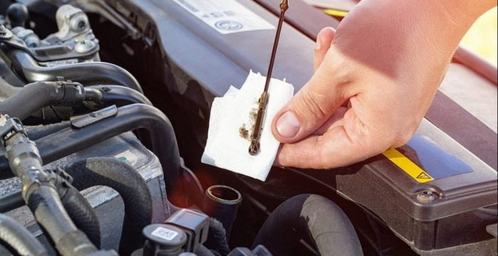 How to read oil dipstick with 2 holes