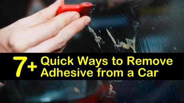 How to remove adhesive from car paint