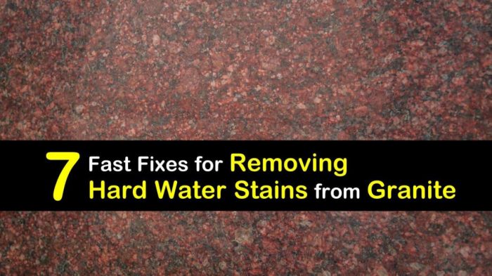How to remove hard water stains from granite