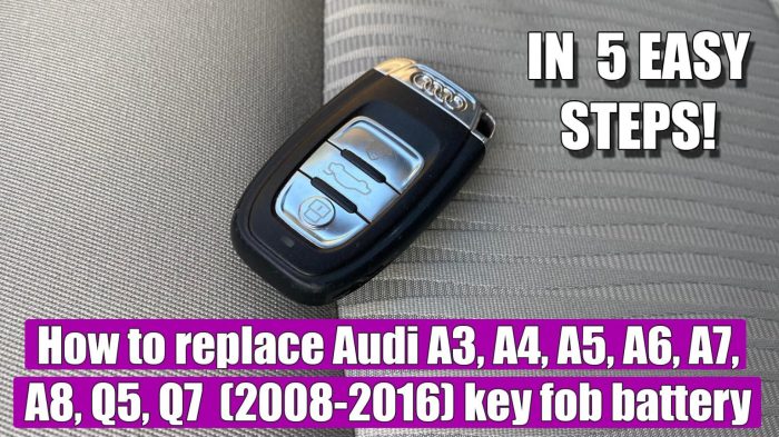 How to change a battery in a audi key fob