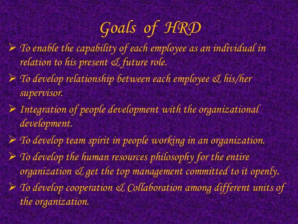 How to implementing the hrd program