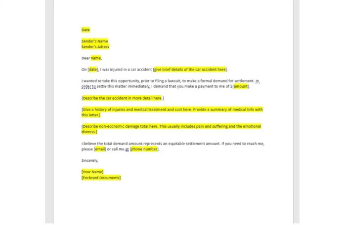 Automobile Accident Demand Letter to Insurance coverage Firm A Information