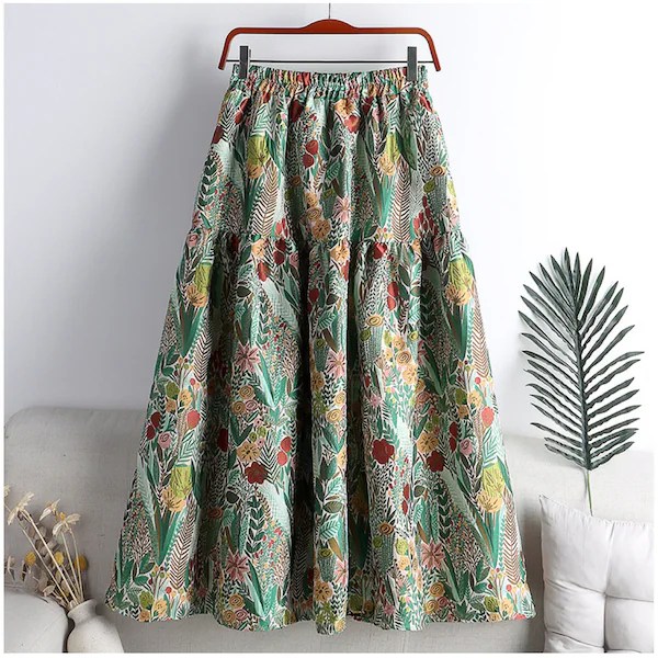 How to choose embroidered floral skirt