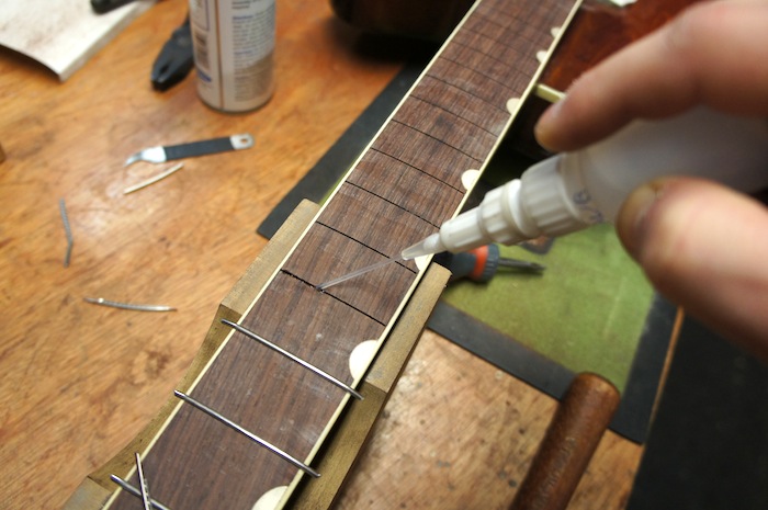 String guitar nicola handmade music 2011 How to install frets that won't stay in guitar neck