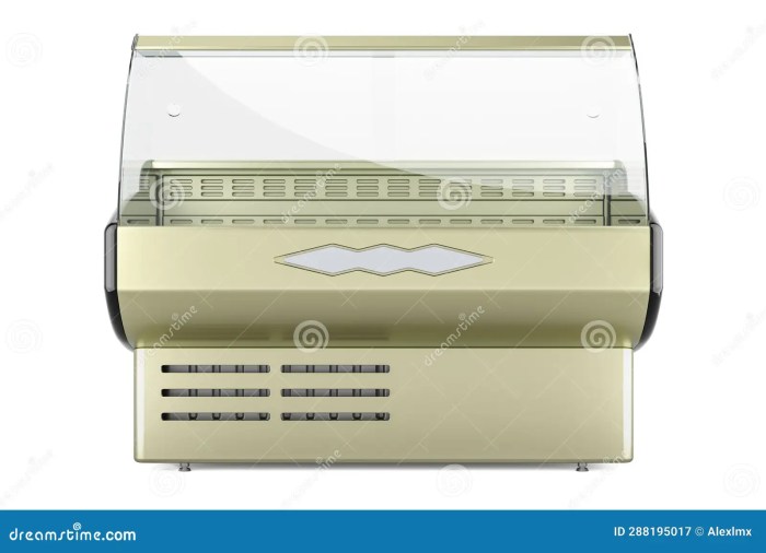 Refrdigerated display case how to keep closed