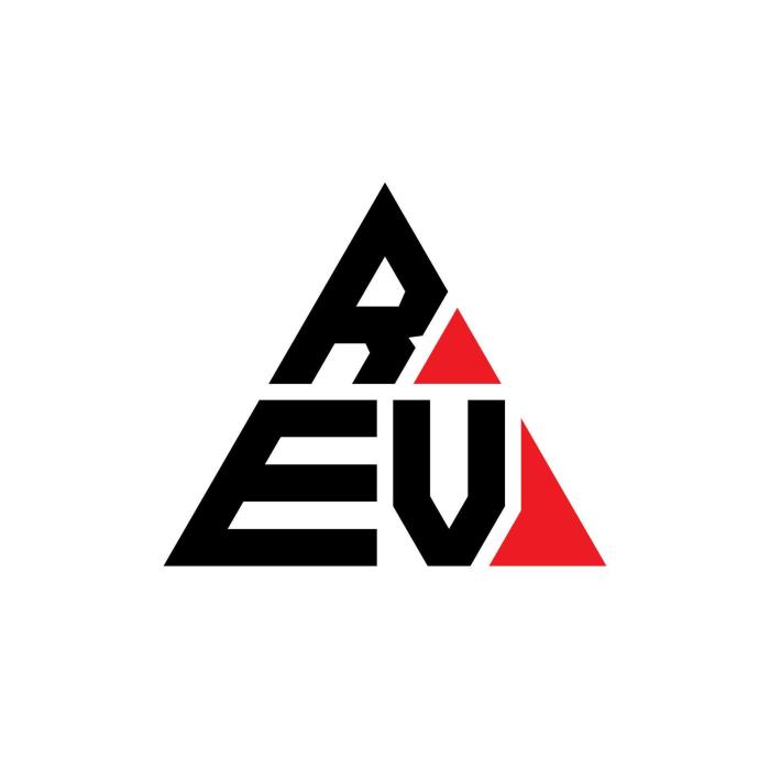 How to write rev or revision logo
