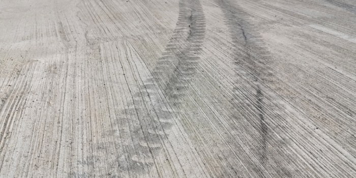 How to get tire marks off concrete