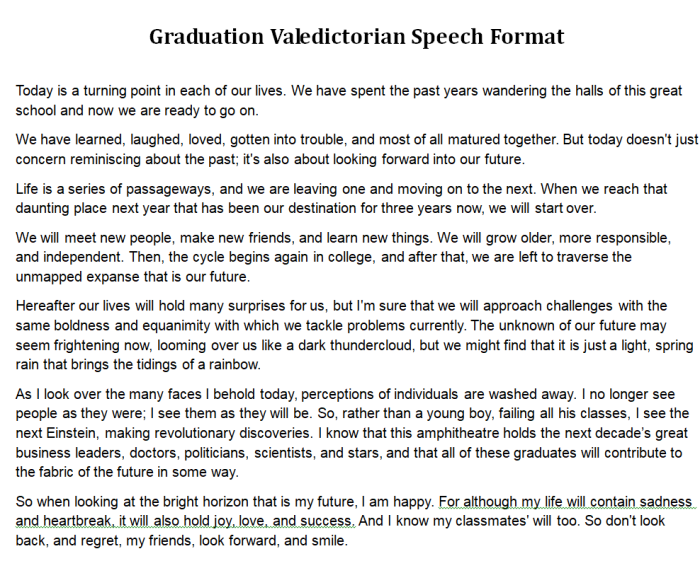 How to write a valedictorian speech